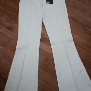 The Kooples Cream Wool Blend Tailored Flare Pants NWT EU 40 US 8